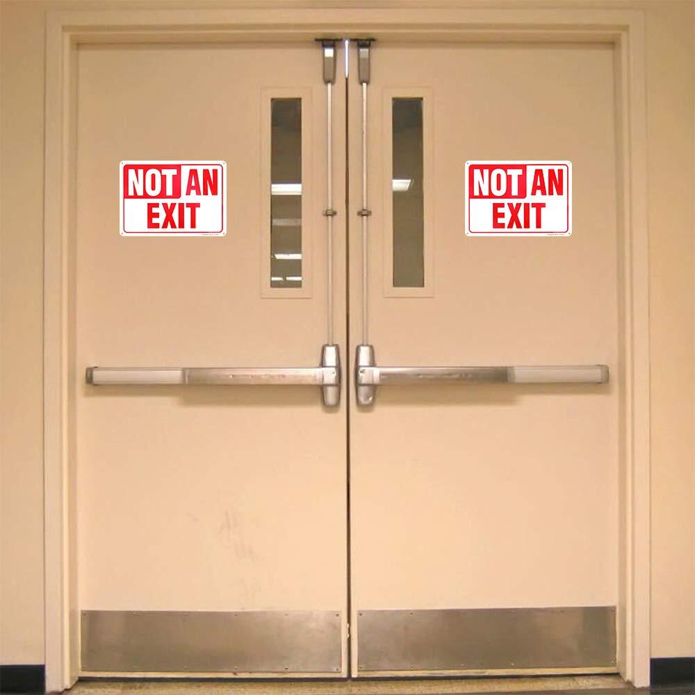 2PCS Not an Exit Sign 10″x7″ Reflective Rust-Free Aluminum UV-Protected