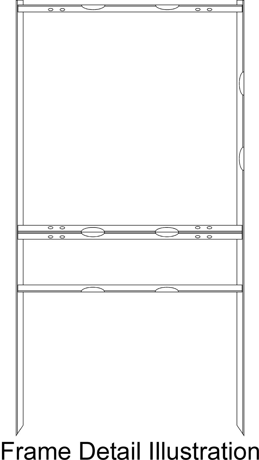 Real Estate Yard Sign Metal Frame, 24 x 24 Slide-In (1) Rider, Black (Pack of 1)