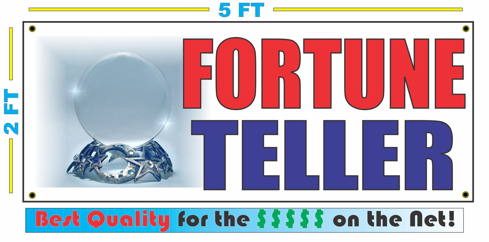 FORTUNE TELLER Banner Sign NEW Larger Size Best Quality for the $$$ Crystal Ball
