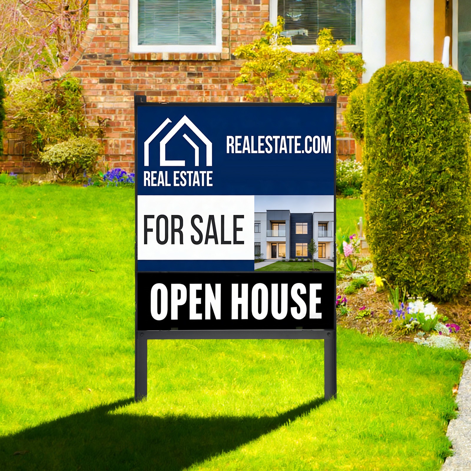 40.6in H-Frame Sign Holder Sign Holder Stand Real Estate Yard Sign Panel Stand