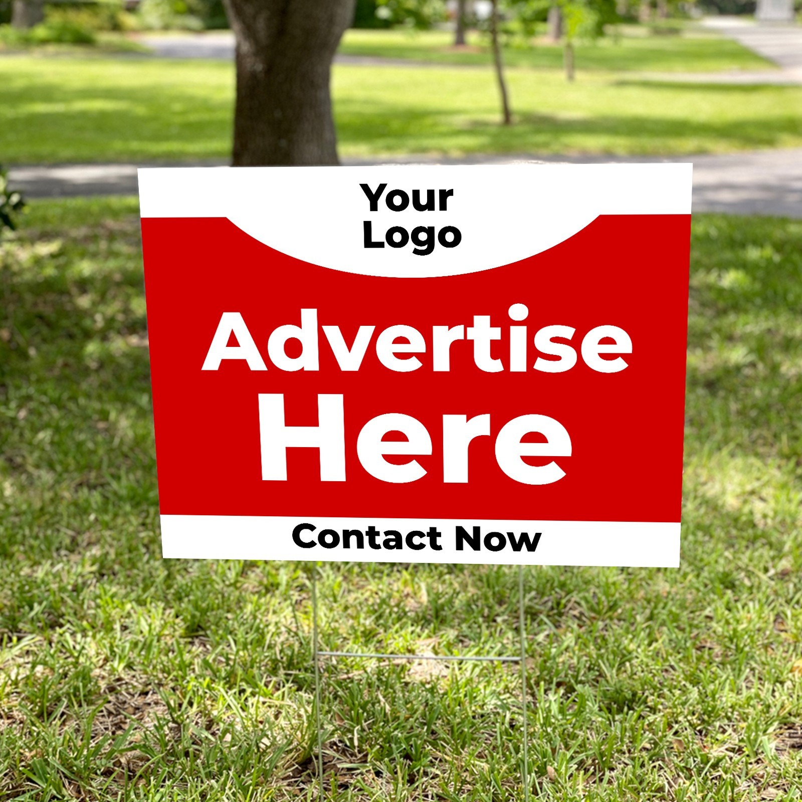 Custom Yard Sign | 24″x18″ | 4mm White Coroplast | H-Stake
