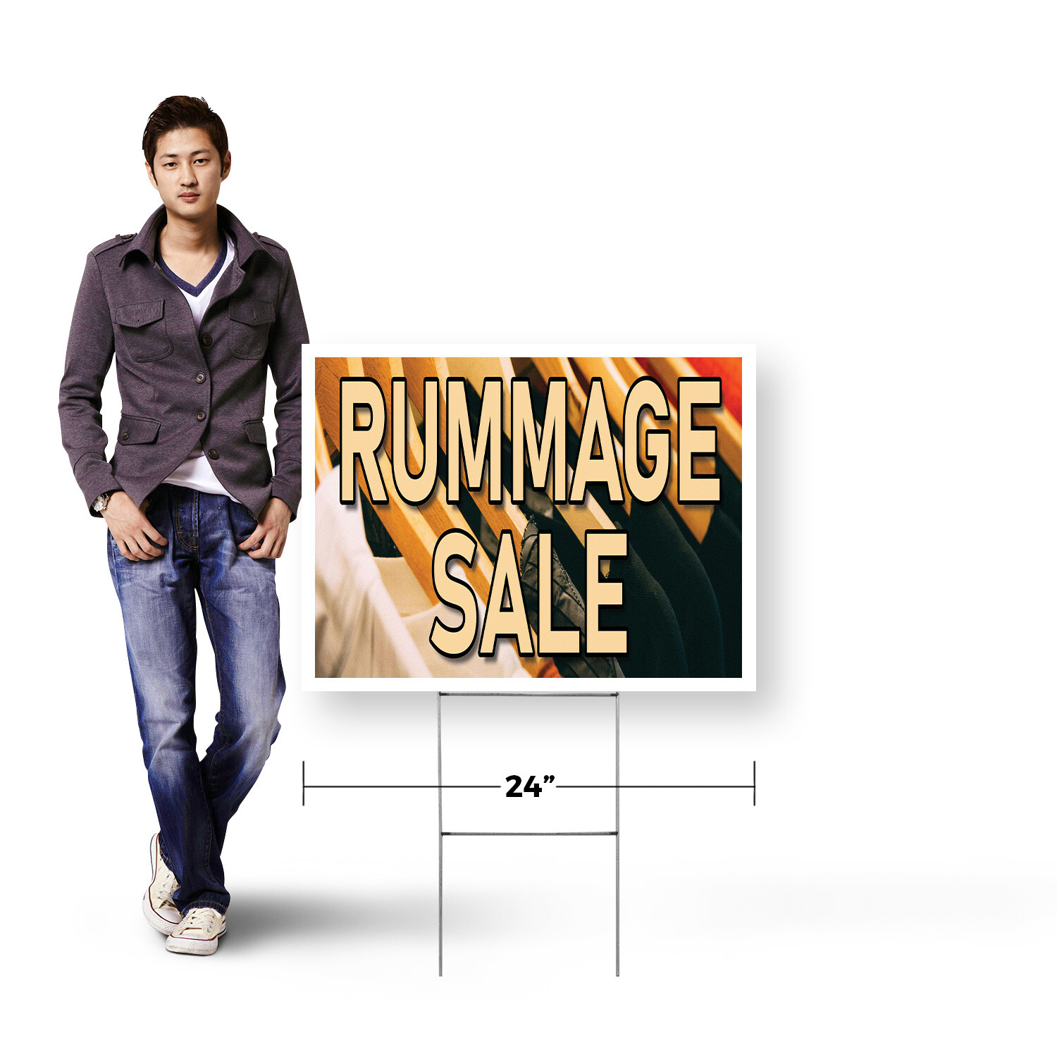 Rummage Sale Yard Sign Local Bargains, Community Events, Professional Signage