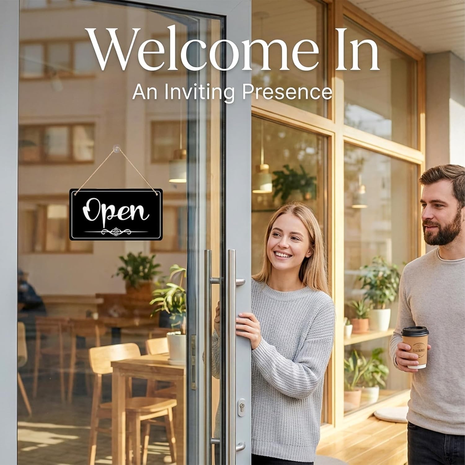 Open Signs Double Sided Open Closed Sign Business Hours Sign Hanging Business Op