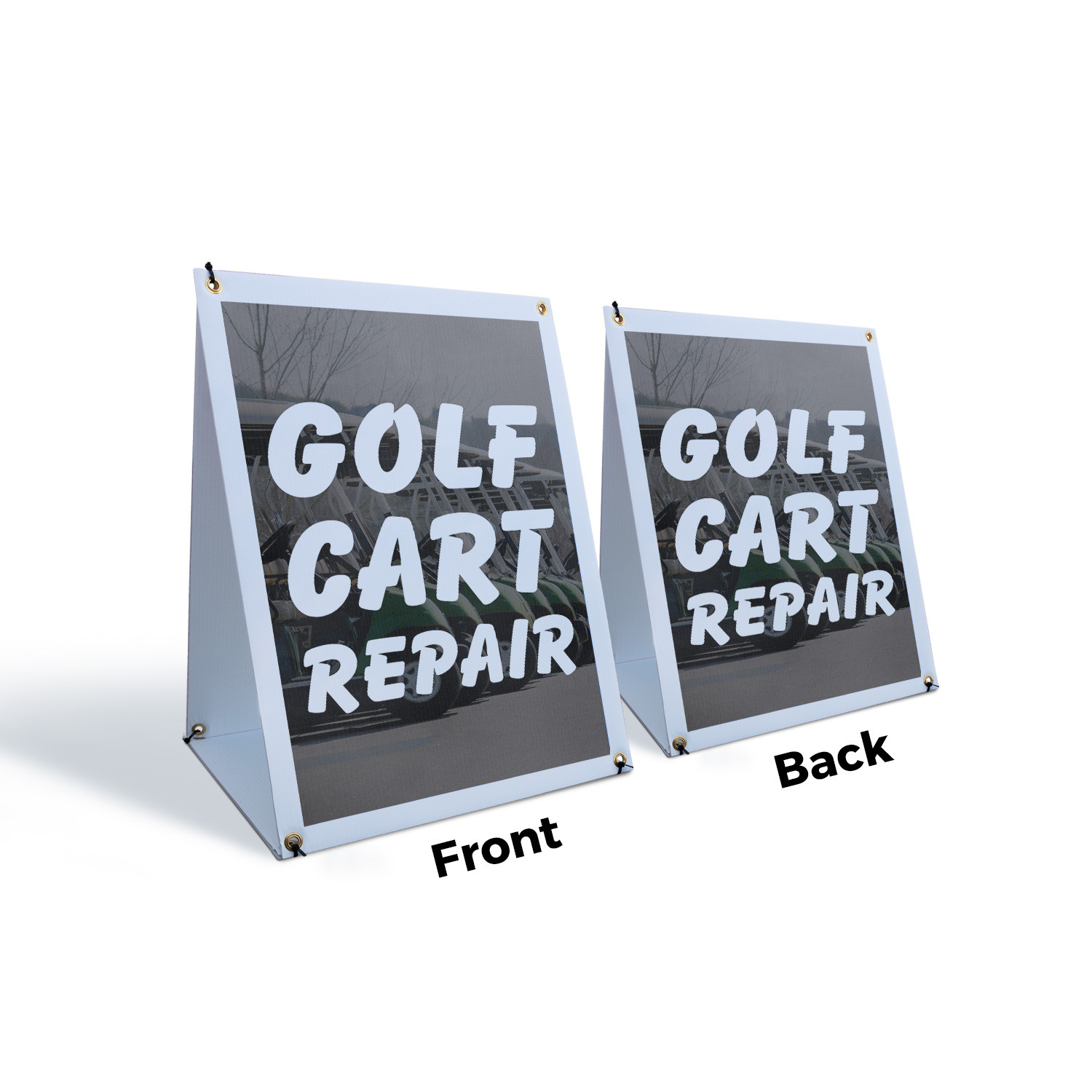 Golf Cart Repair A-Frame Sidewalk Sign Maintenance Expert Reliable Mechanics