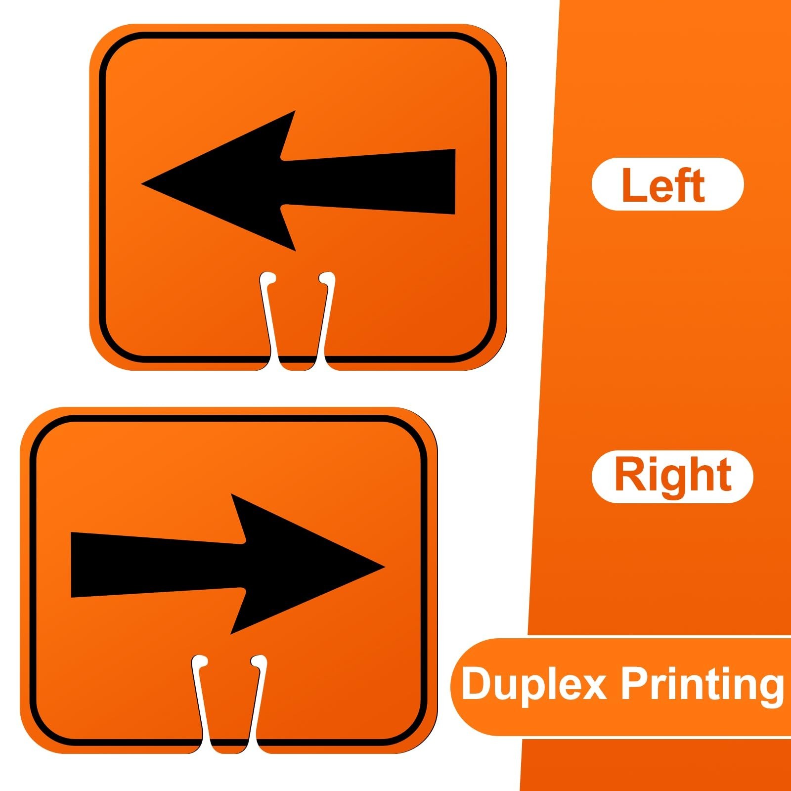 6 Pcs Orange Traffic Arrow Detour Signs – Directional Road Cone Arrows for Barri