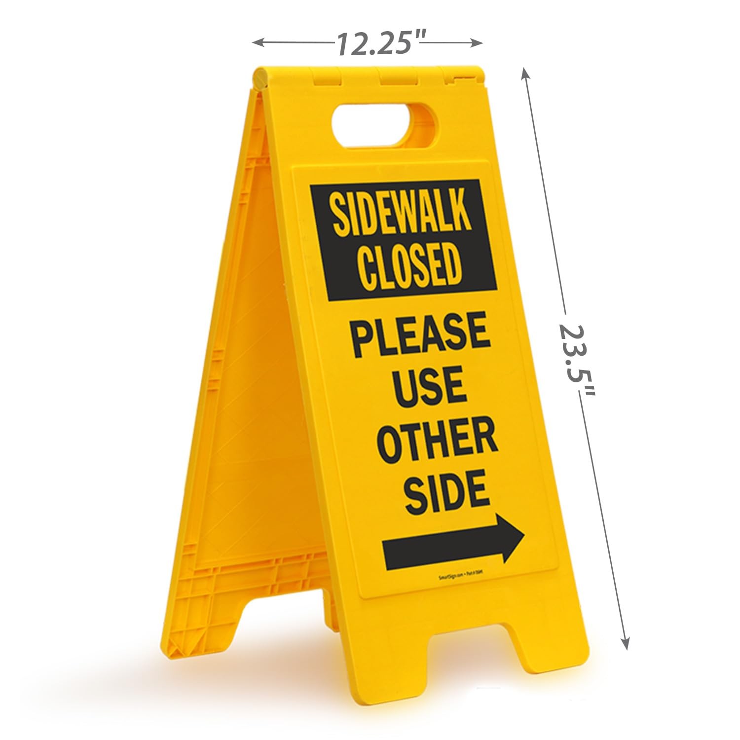 25×12 Inch Plastic Sidewalk Closed Please Use Other Side Folding Floor Sign