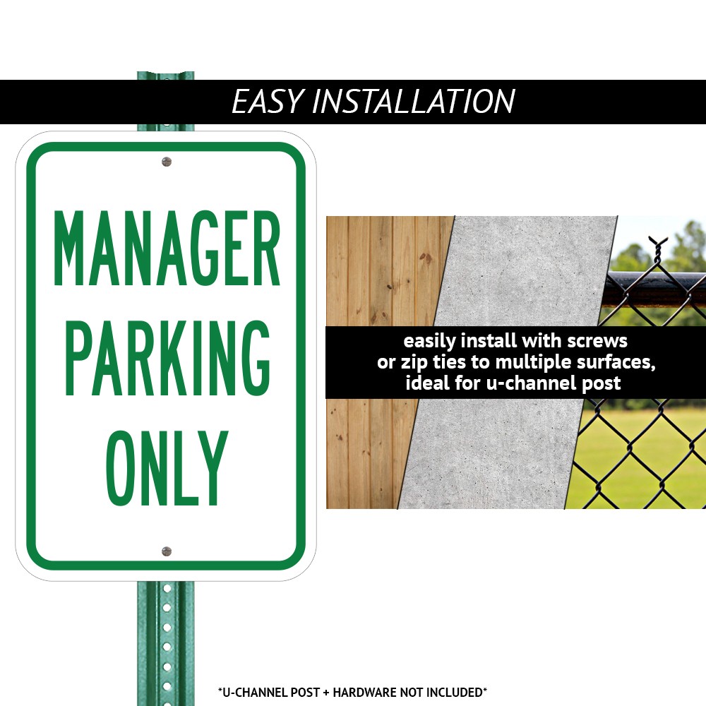 Parking Permit Is Required to Park in ANY Unmar Heavy Gauge Metal Parking Sign