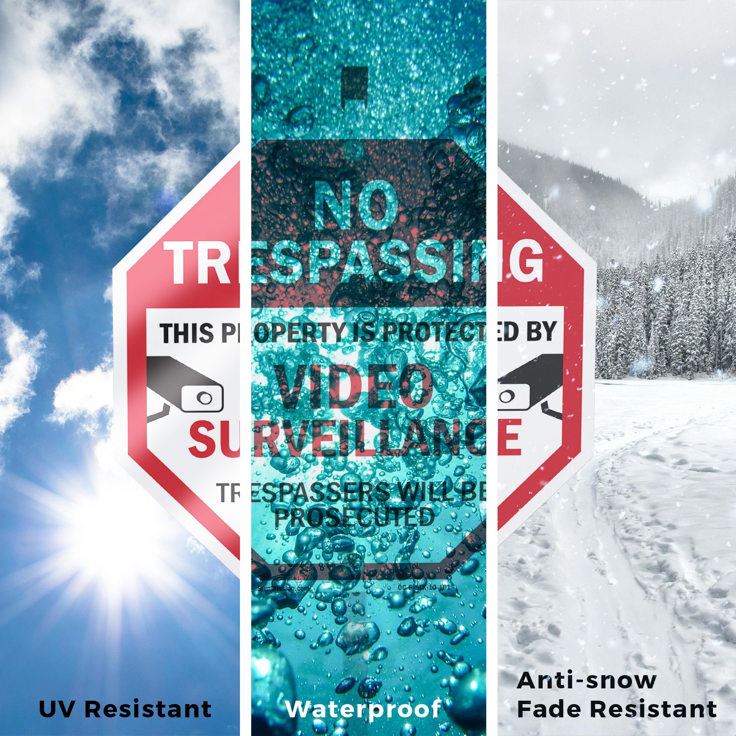 No Trespassing This Property Is P Octagon Sign With Stake Weather Resistant