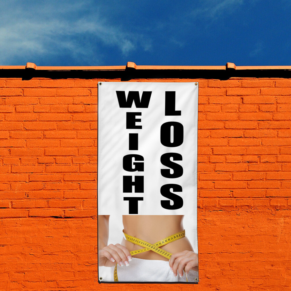 Vertical Vinyl Banner Multiple Sizes Weight Loss D Business Outdoor