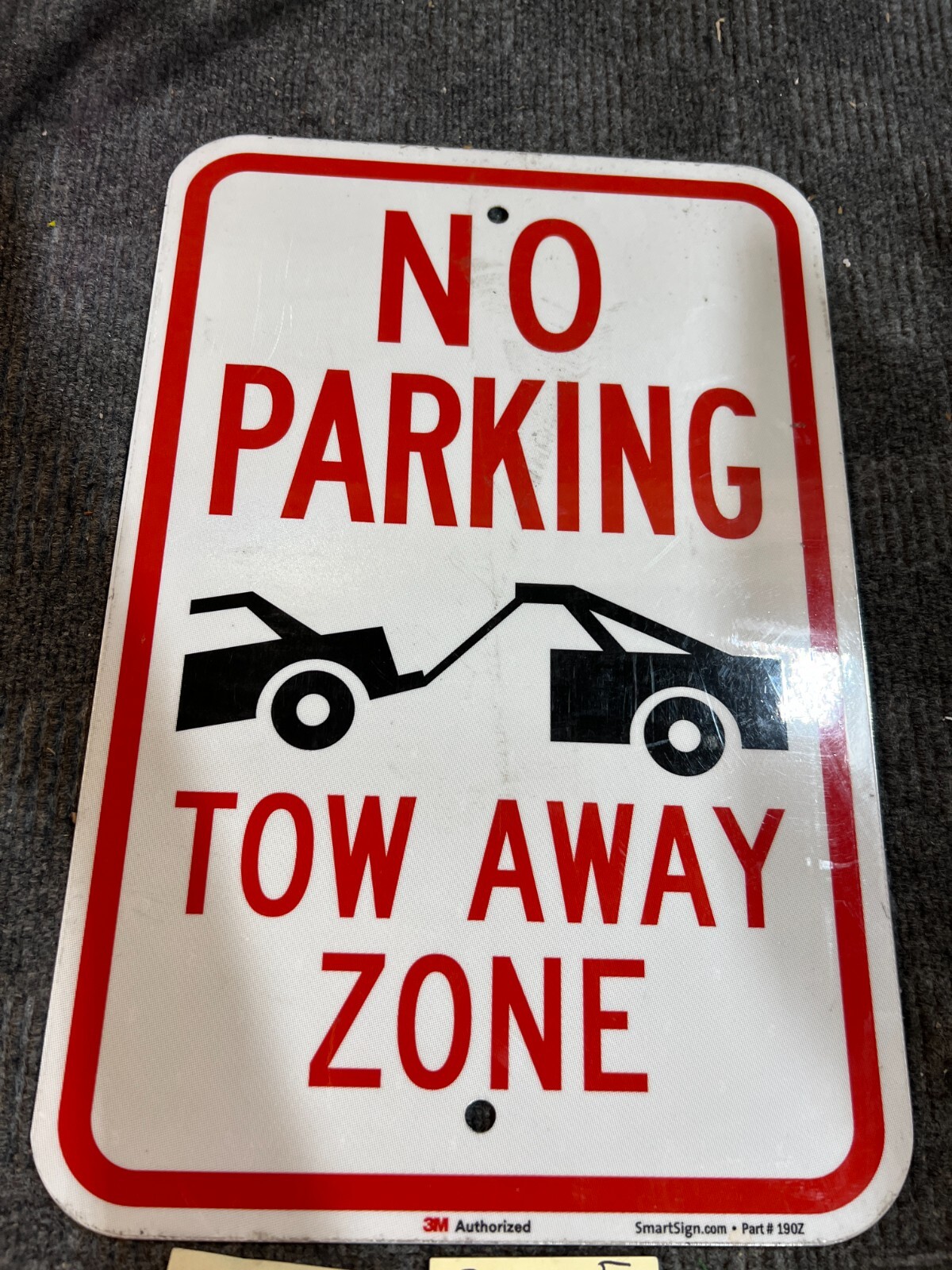 (QTY 3) SmartSign No Parking Tow Away Zone Sign 190Z 3M Engineer Grade Aluminum