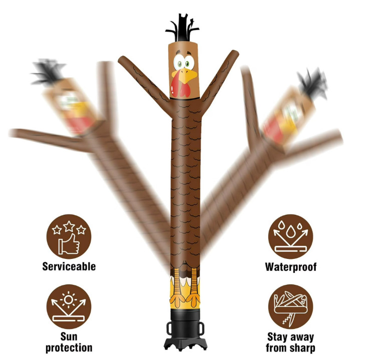 NEW 6 FT Thanksgiving Turkey Inflatable Tube Man (Blower Not Included)