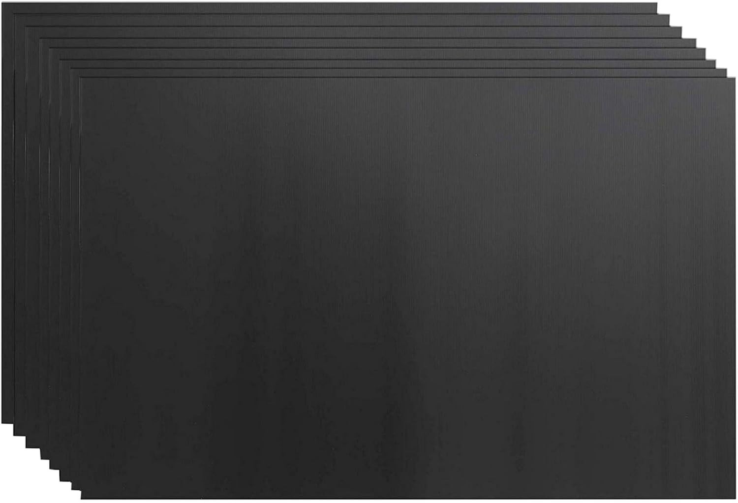 8 PACK Corrugated Plastic Board Yard Signs 24 x 36 in, Black 4mm – Blank Signs