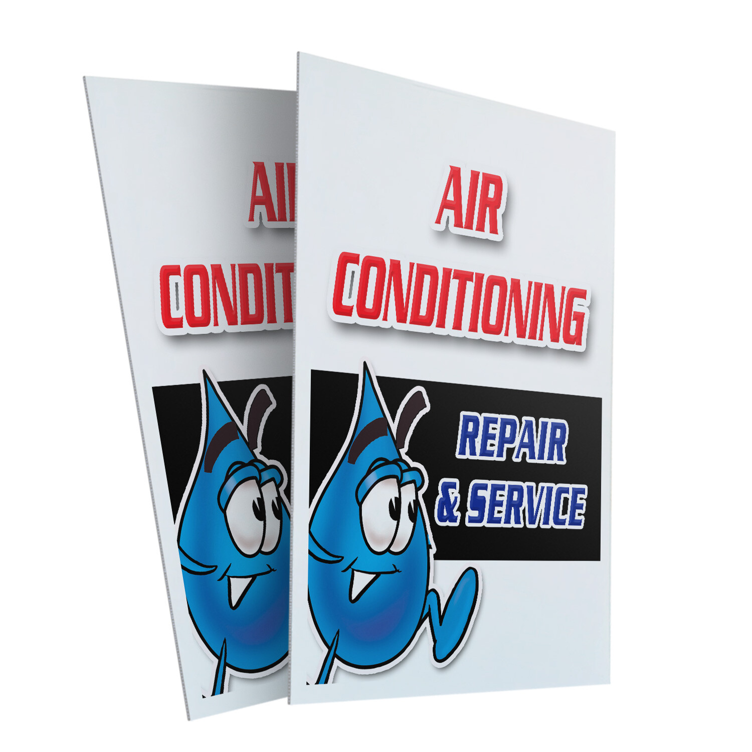 A-frame Sidewalk Air Conditioning Repair & Service 24″ x 36″ Double Sided A-Fram