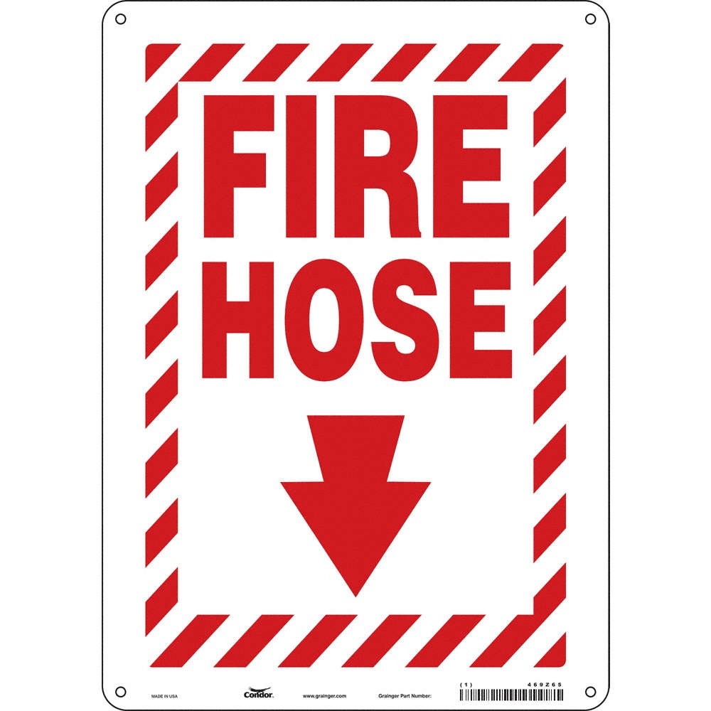 CONDOR Safety Sign,14 in x 10 in,Glow Vinyl 469Z65