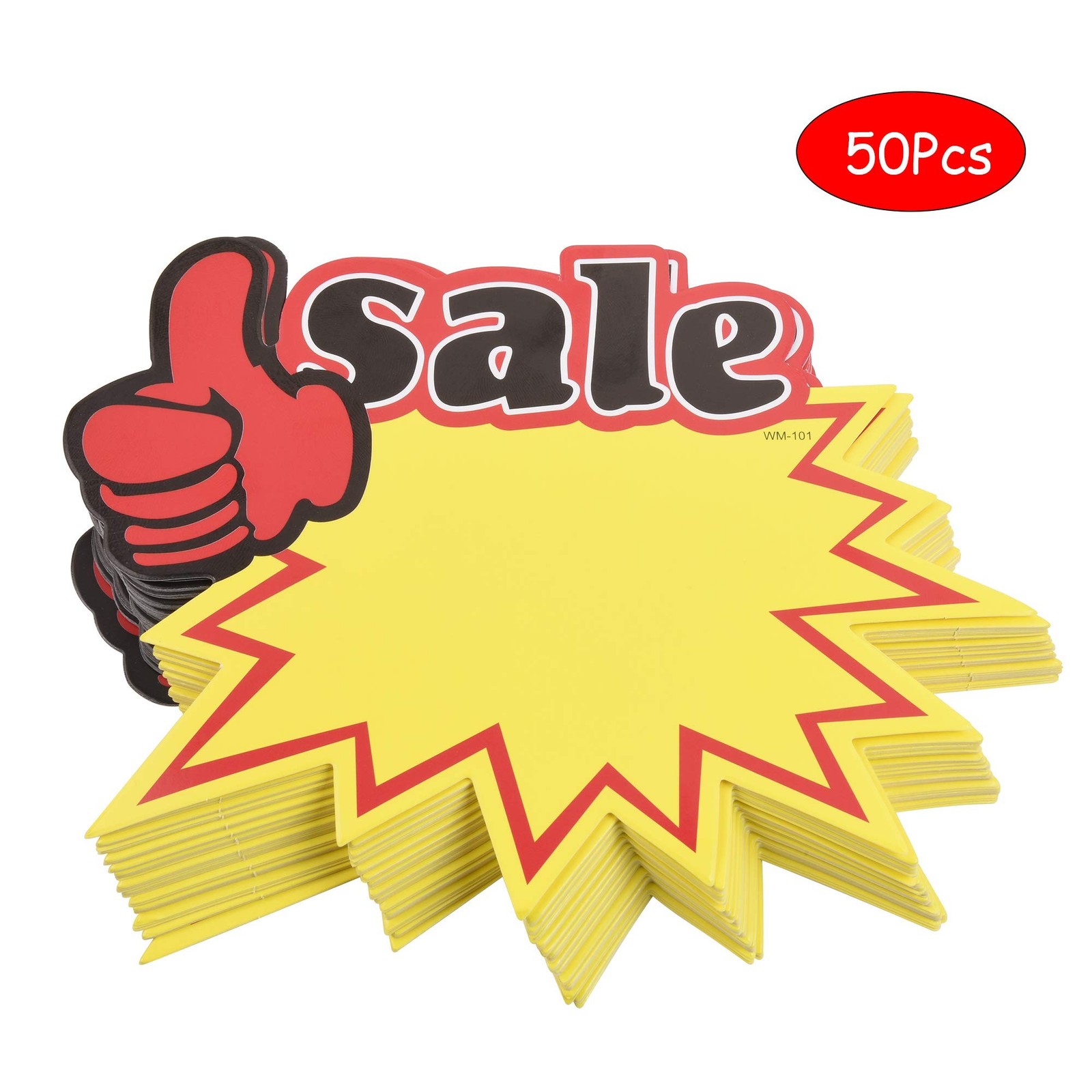 50pcs Blank Sales Promotion Retail Sale Signs with Bright Display Tags for St…