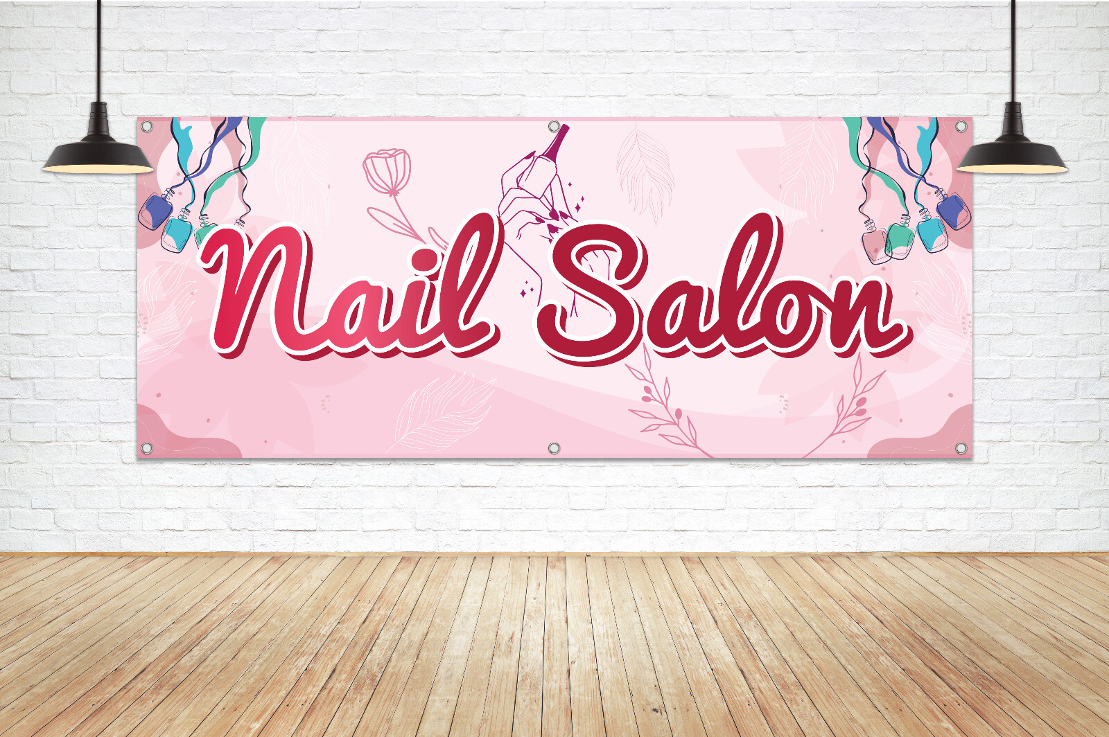 NAIL SALON Generic Vinyl Banner Sign Beauty Nails Shop Store Front Signage Displ