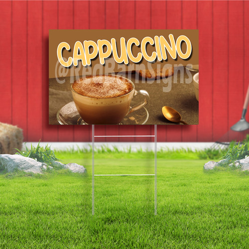 Cappuccino Coroplast Sign Plastic Indoor Outdoor Yard Sign
