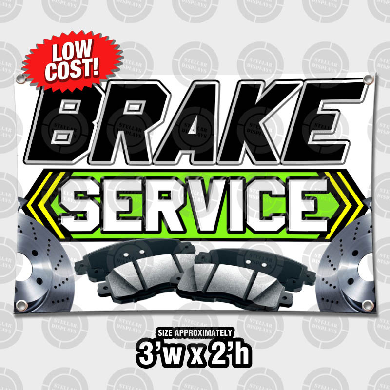 2′ x 3′ Brake Service Auto Repair Outdoor Indoor Wall Banner Open Sign Tire Shop