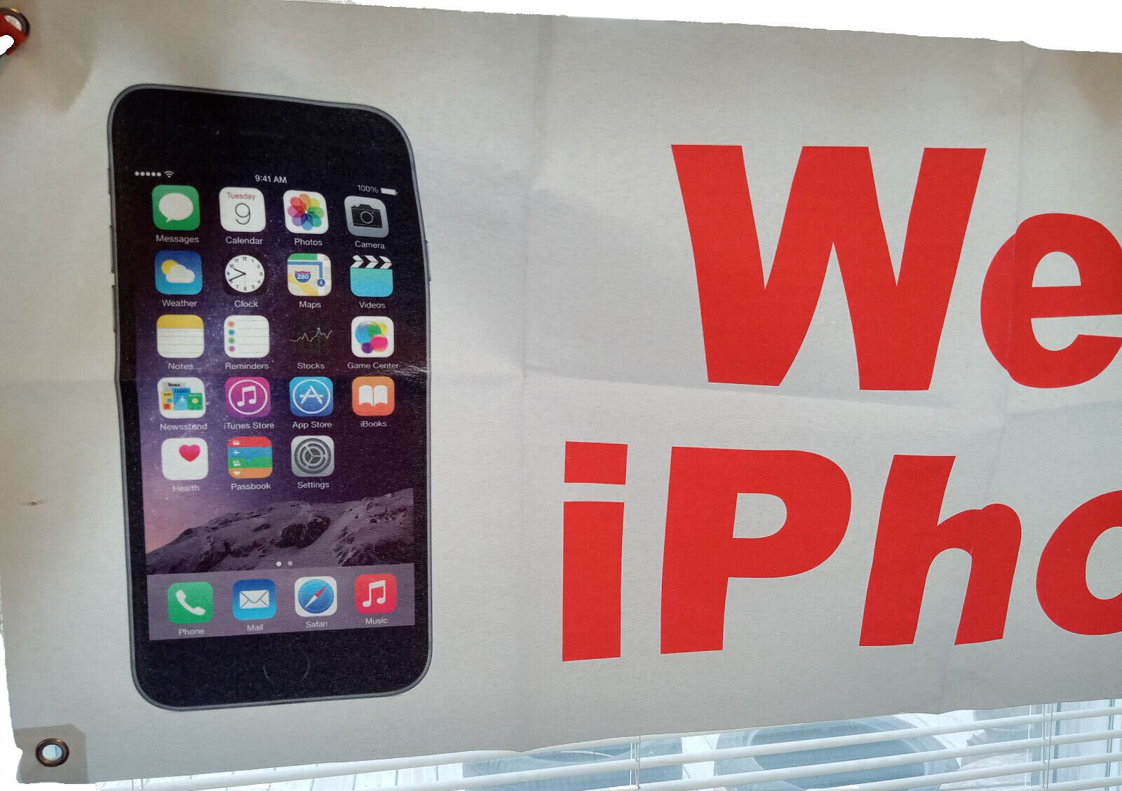 “WE FIX IPHONES” Vinyl Banner Sign Bar Restaurant & Food 18″X48″