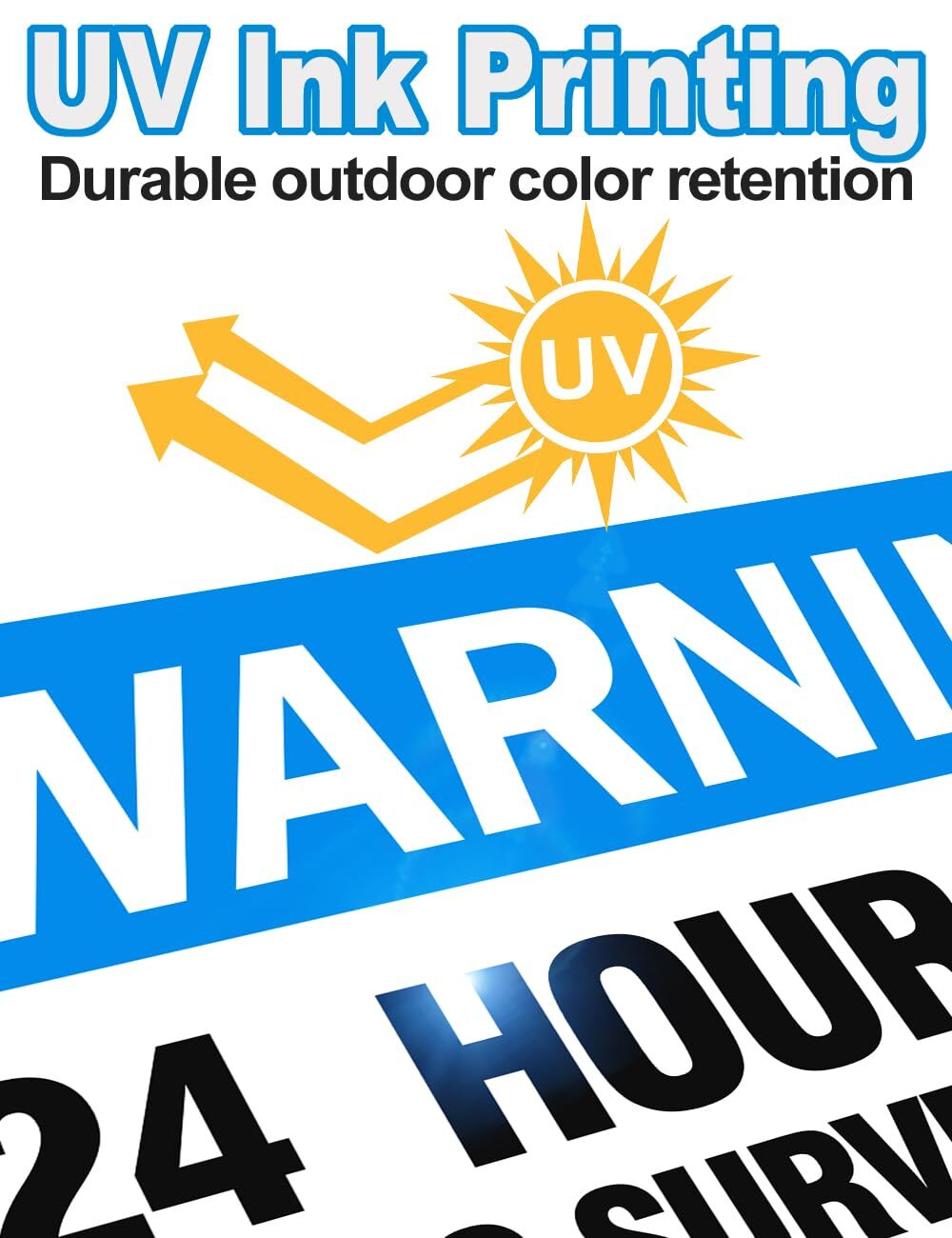Video Surveillance Sign, 4-Pack 12″ x 8″ Security Camera Sign, Reflective