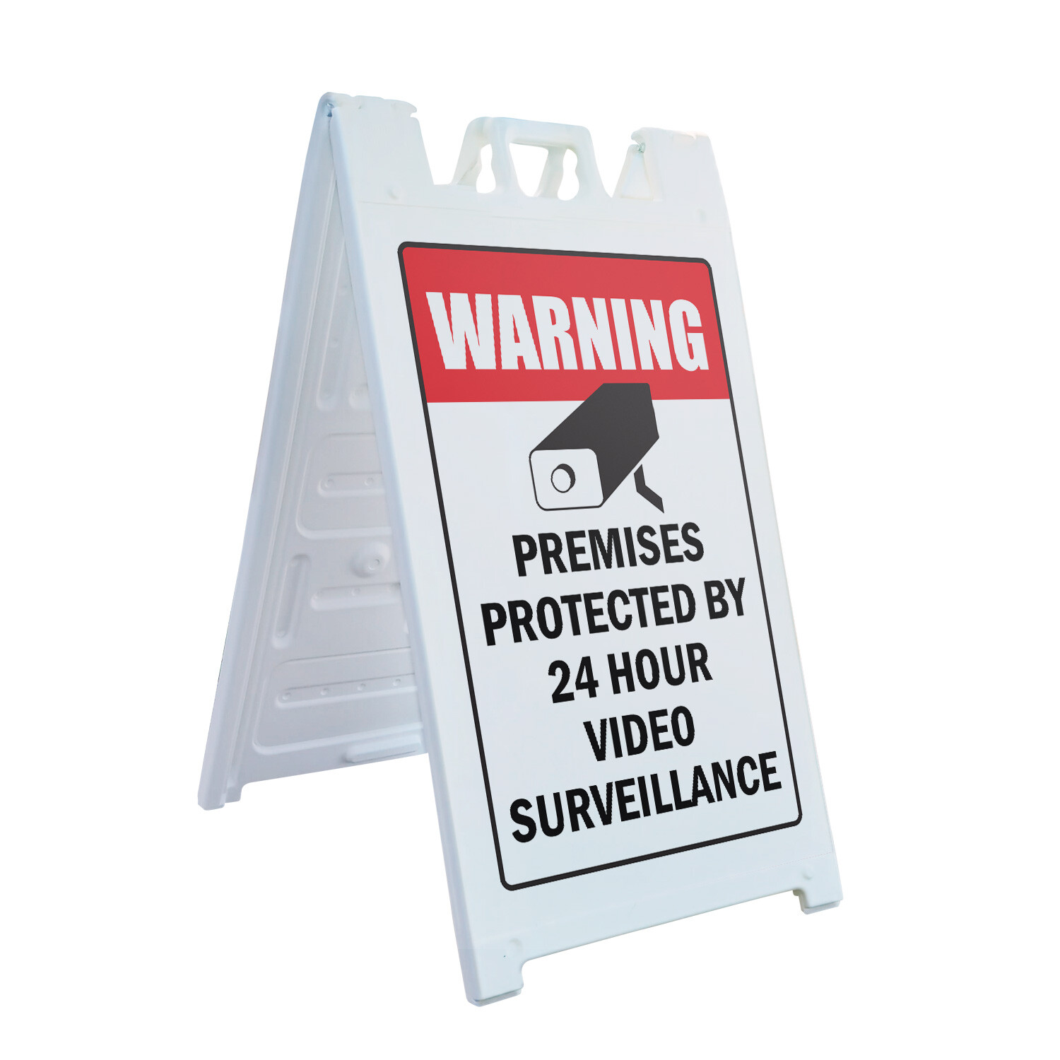 A-frame Sidewalk Video Surveillance 24″ x 36″ Double Sided A-Frame Sidewalk Sign