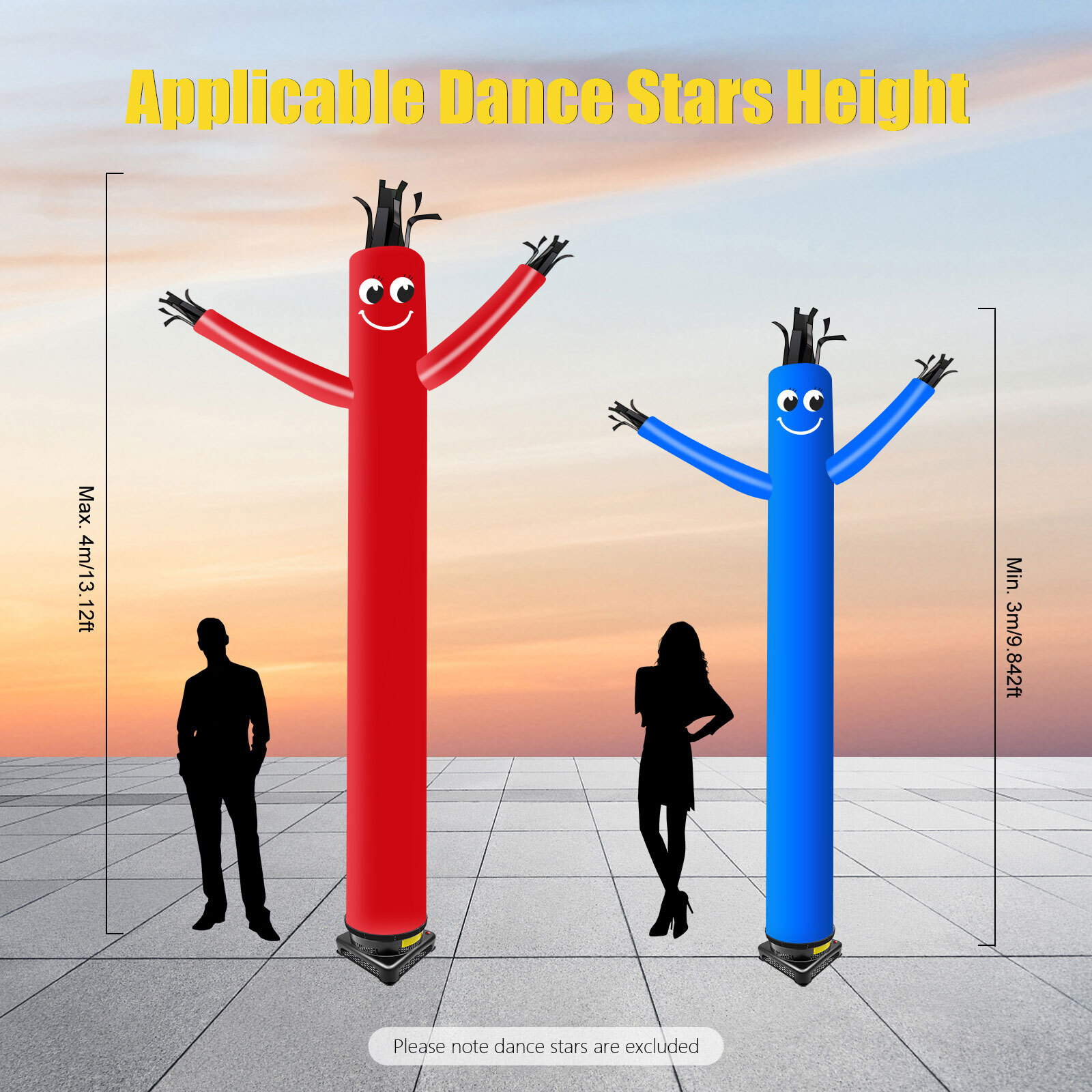 For Dancer Wind Wavy Tube Man Puppet Guy 370w Portable Inflatable Air Blower Fan