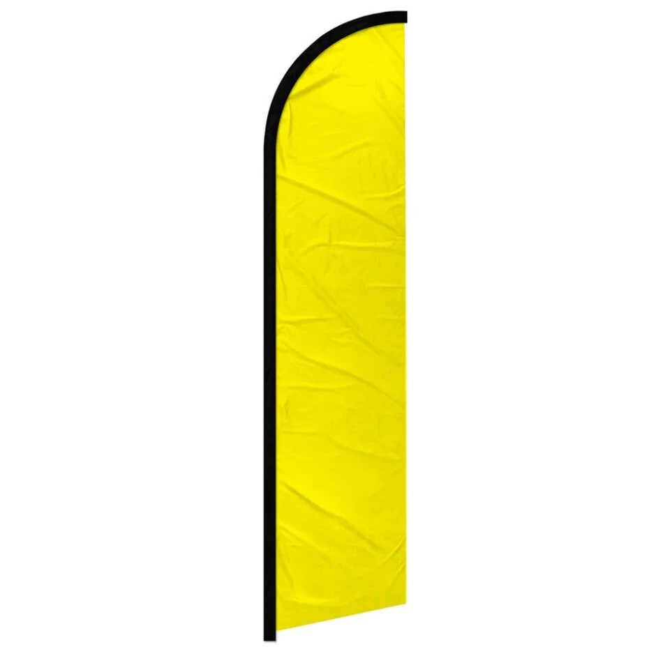 Yellow Windless Advertising Solid Color Banner Flag for Business Display