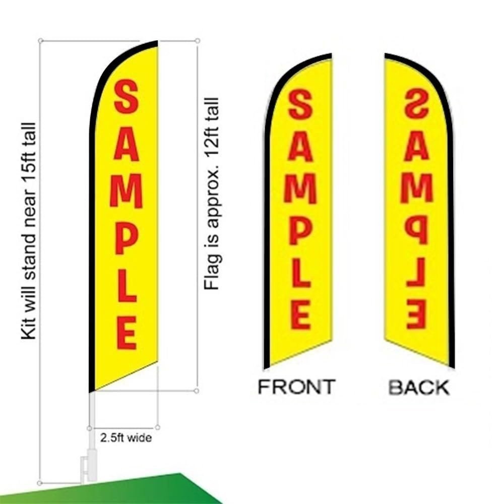 Car Dealership Promotional Package – 4 Swooper Feather Flags for Outdoor…