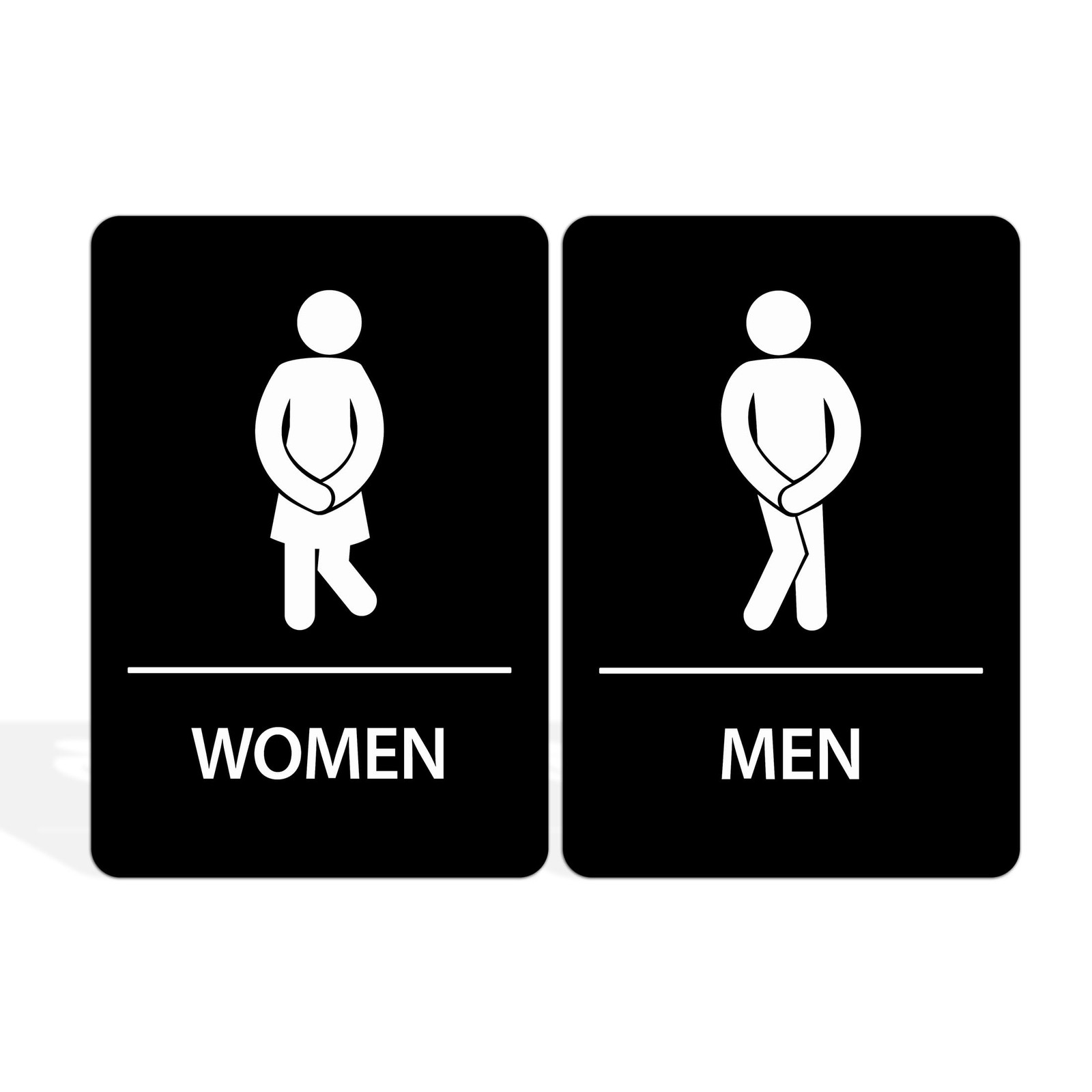 2 PCS Men and Women Restroom Signs for Home and Business, Self-adhesive Water…