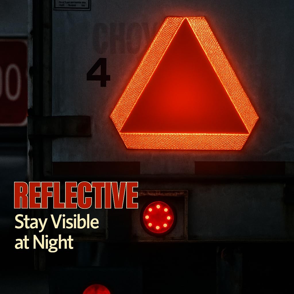 IGNIXIA (Pack of 02) Slow Moving Vehicle Sign, PVC Vinyl Decal Slow Moving Vehic