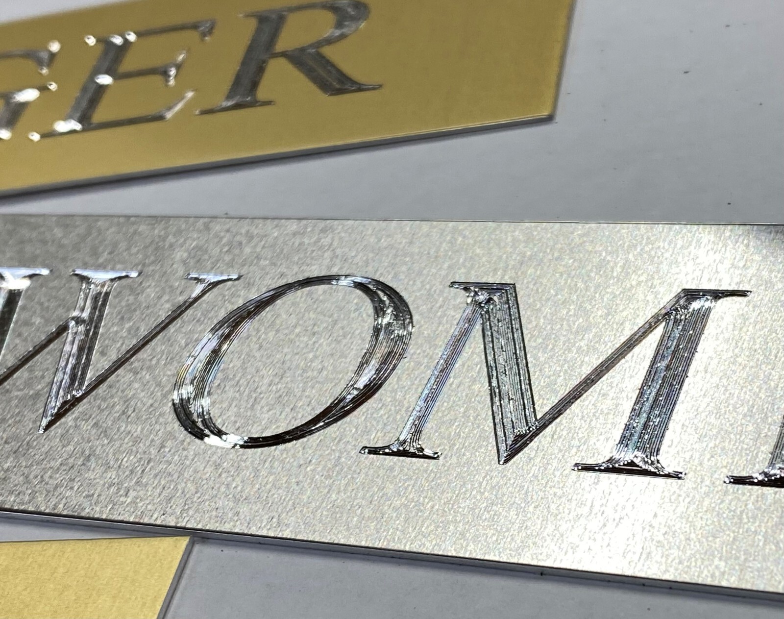 Engraved 10×2 8×2 Custom Name Plate Office Wall Door Desk Metal Sign Plaque
