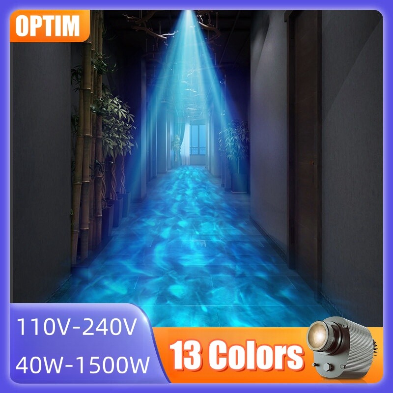 60W Dimmable Water Wave Ripple Projection Light Waterproof Gobo Logo Projector