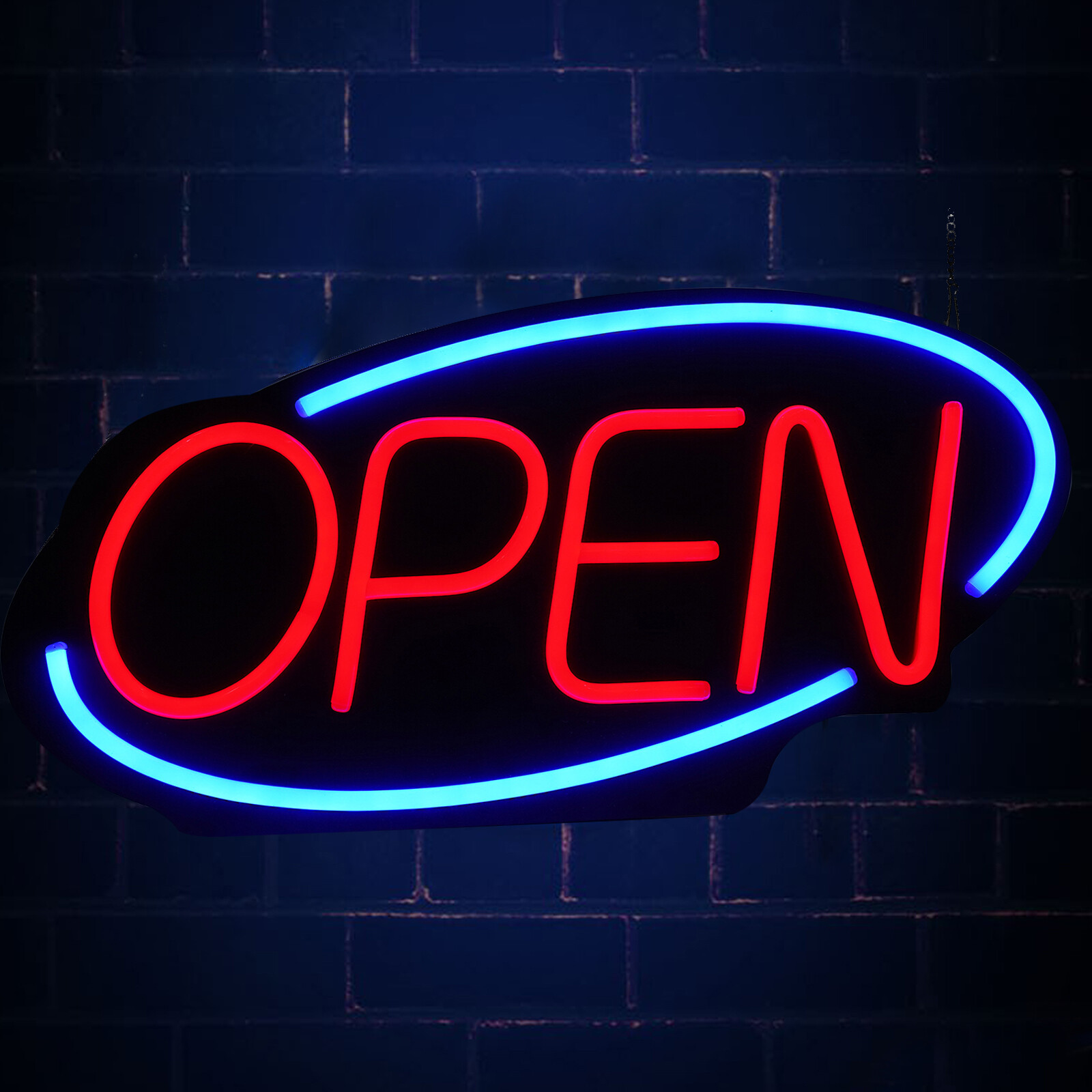 Large LED Open Sign Neon Light Bright for Restaurant Bar Pub Outside Wall Decor