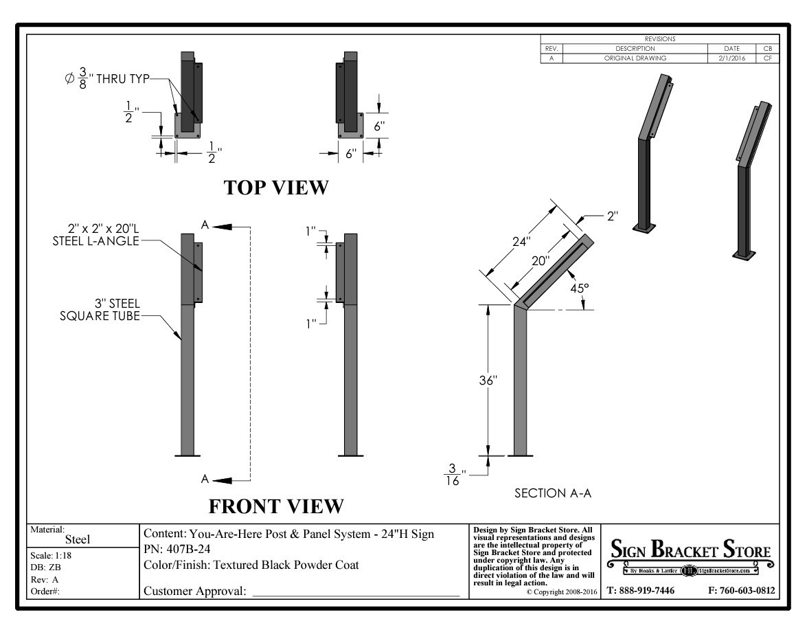 Viewpoint Wayfinding Post and Panel System – SignBracketStore
