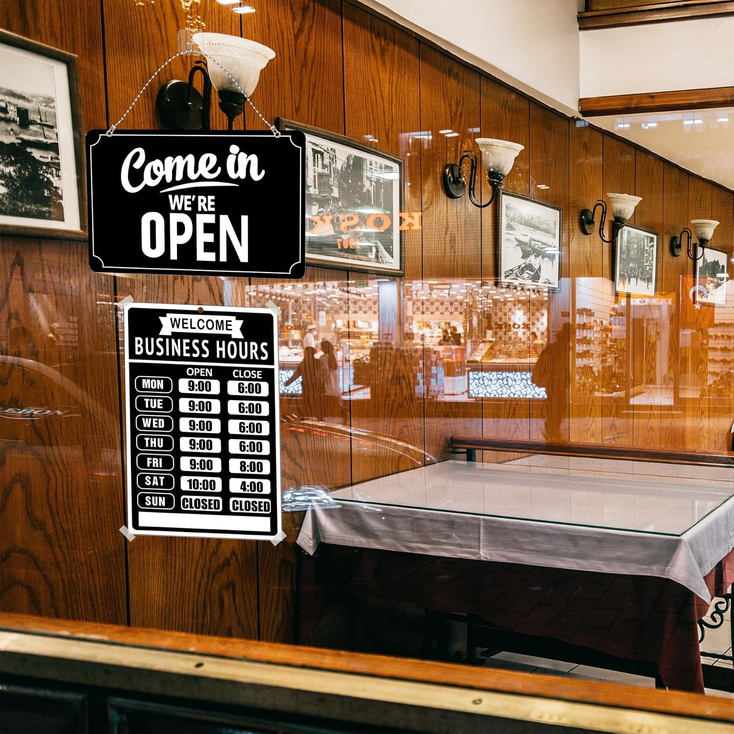 Professional Business Hours Sign Set with Open/Closed Decisions for Any Business