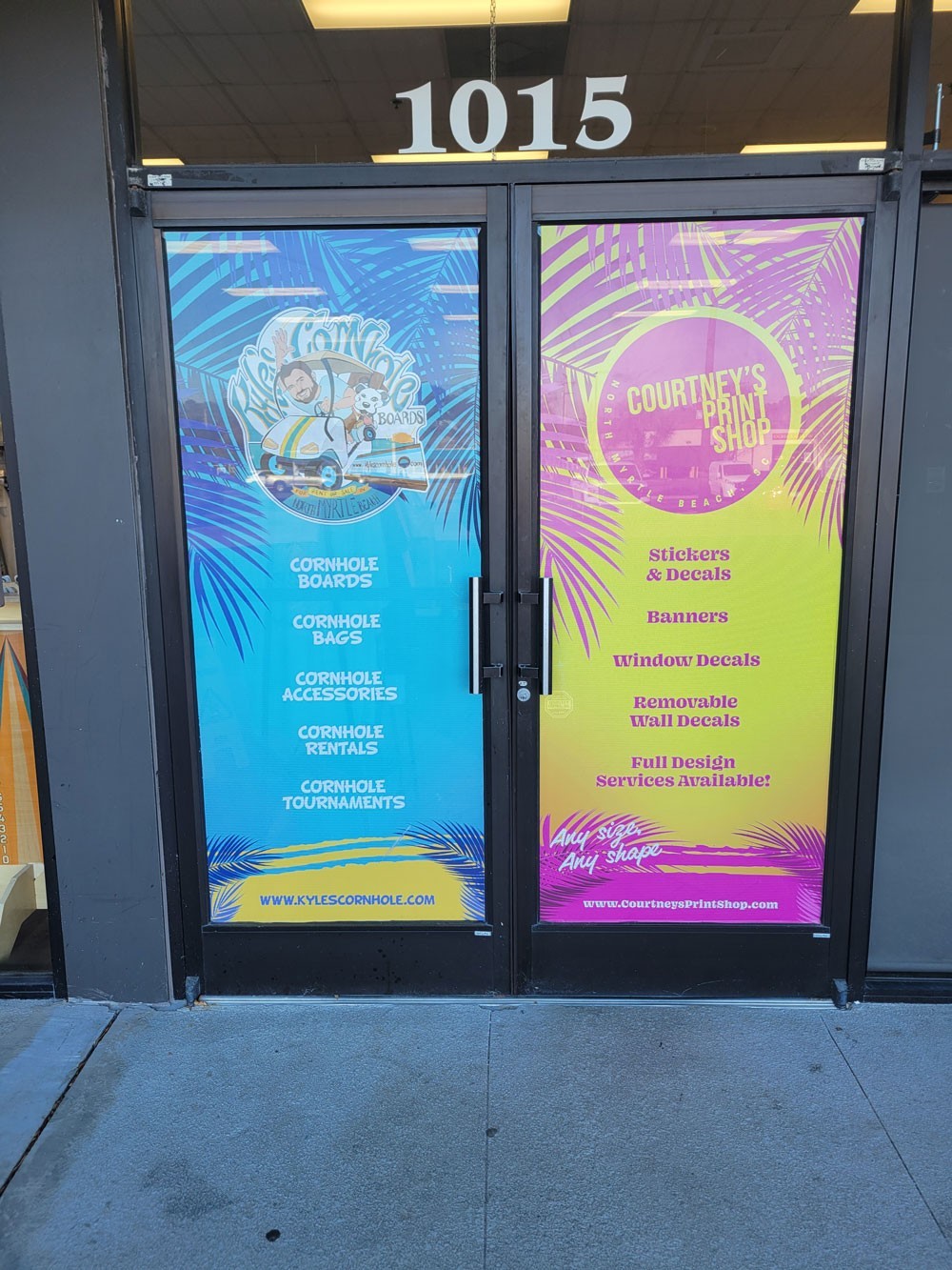 Storefront Window Decals: Includes FULL DESIGN