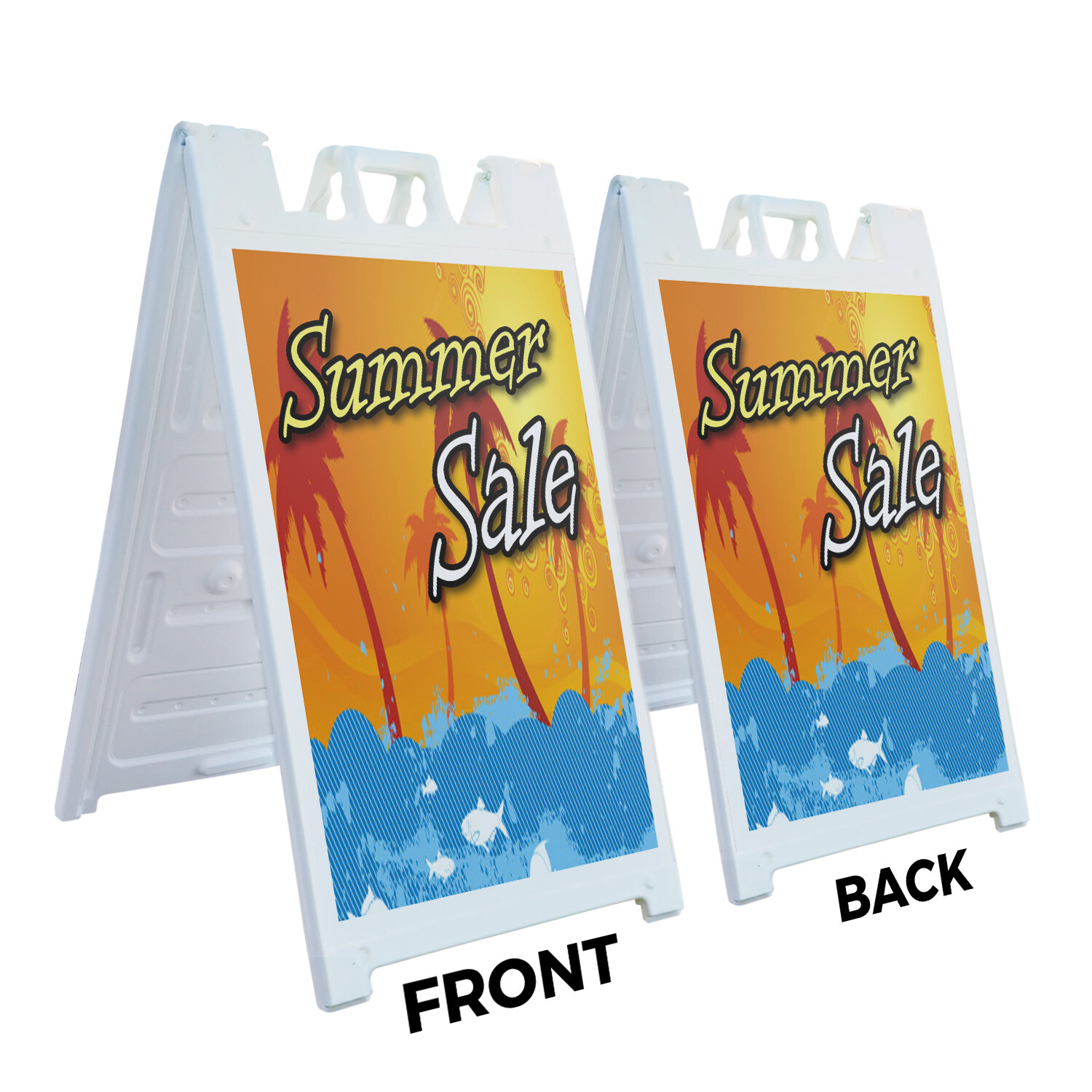A-frame Sidewalk Summer Sale 24″ x 36″ Double Sided A-Frame Sidewalk Sign