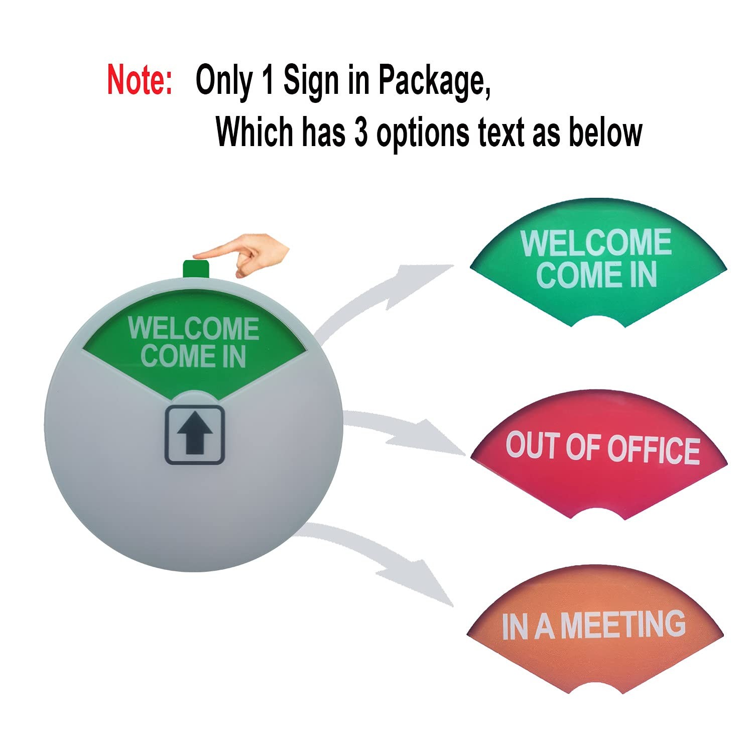 Privacy Door Sign, Welcome Come In/In a Meeting/Out of Office/Office/Conference
