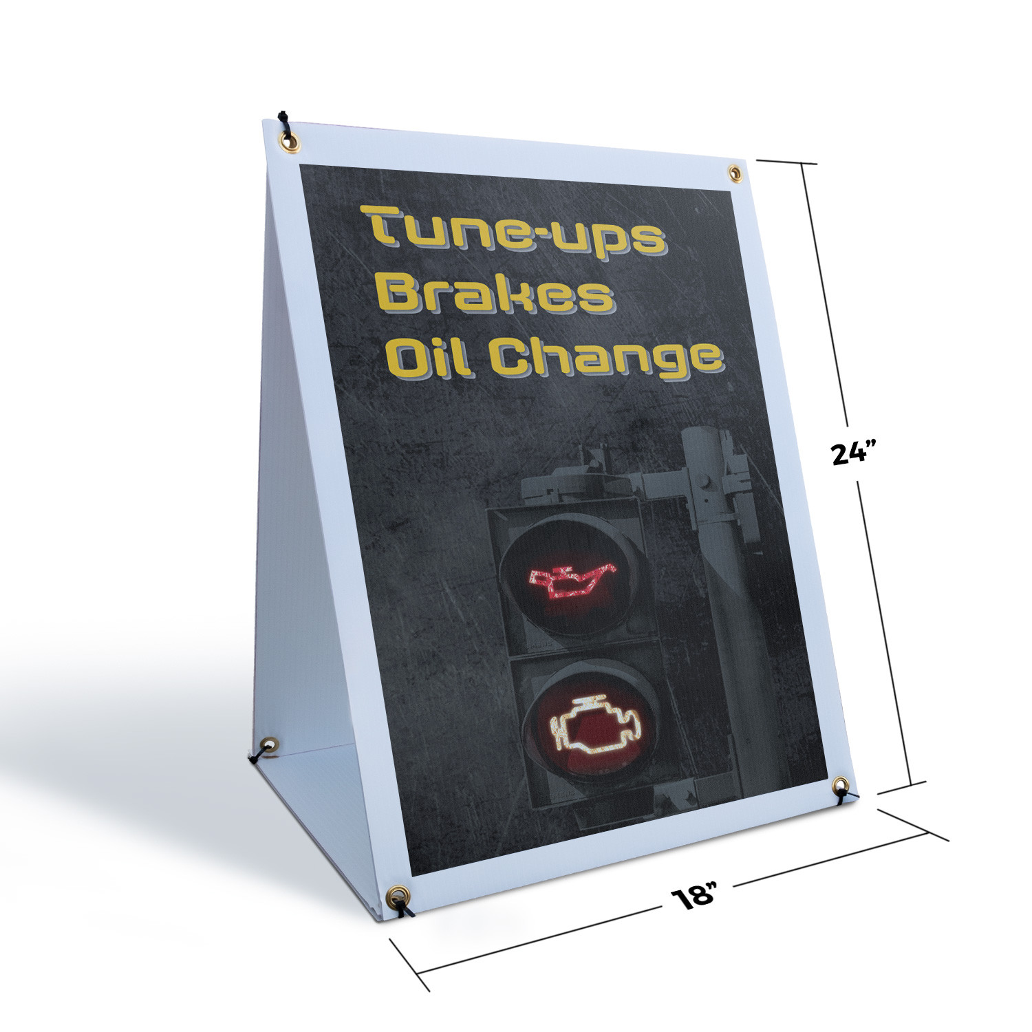 Tune Ups Brakes Oil Change A-Frame Sidewalk Sign Comprehensive Auto Services