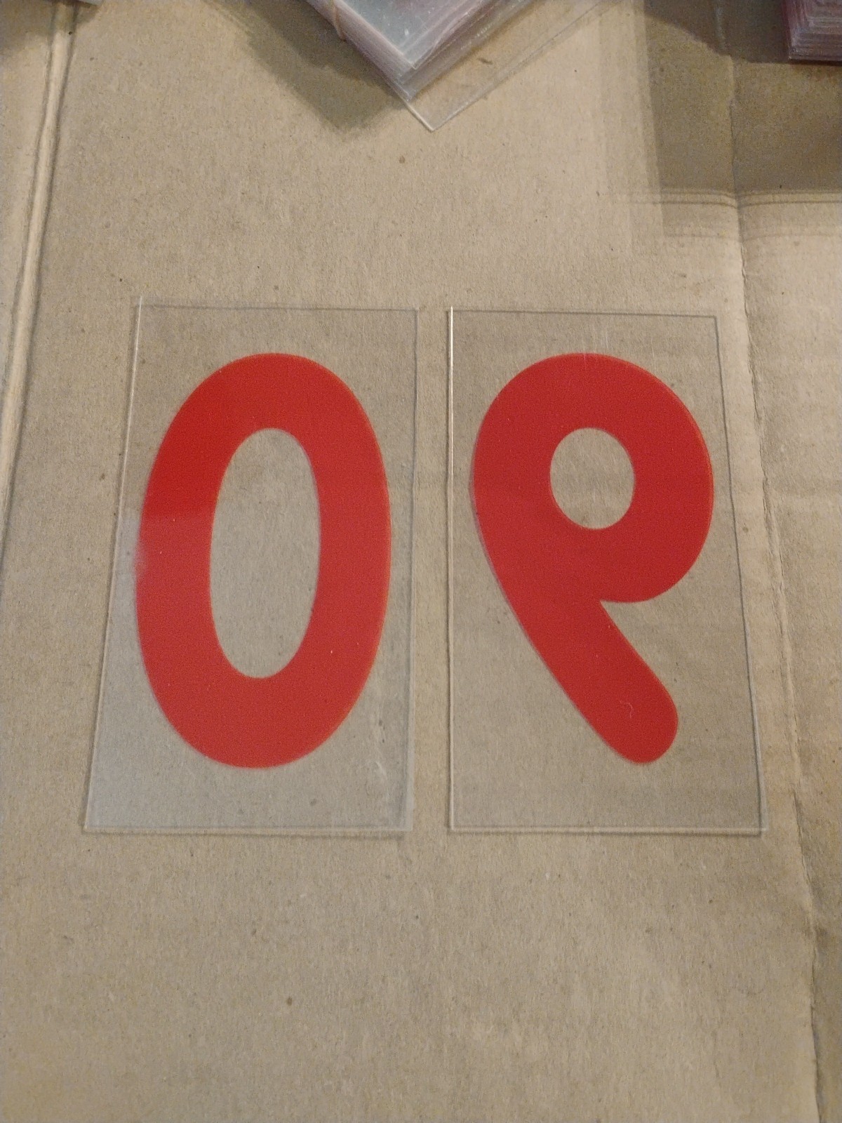 Sign Letters, Numbers Outdoor 224 pcs Clear Plastic w/ White Letters Red Numbers