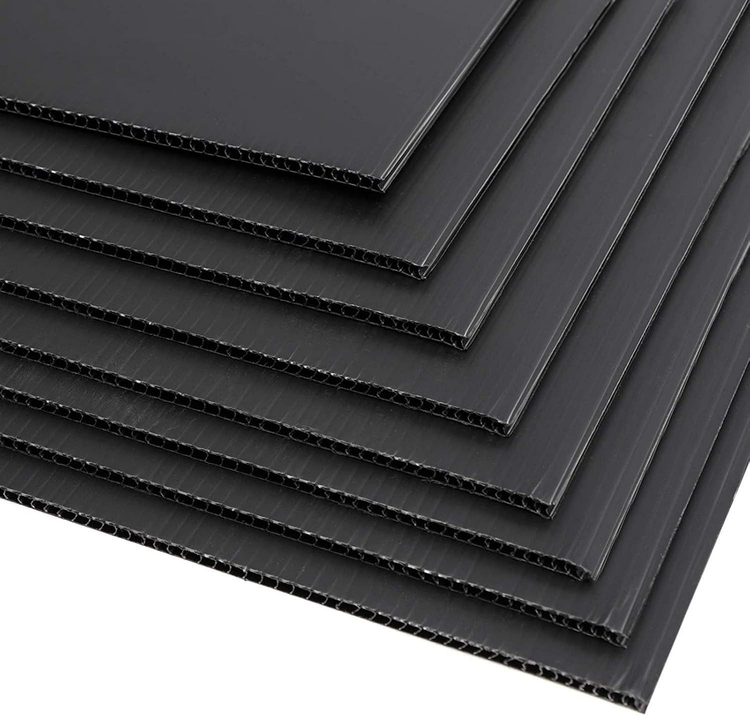 8 PACK Corrugated Plastic Board Yard Signs 24 x 36 in, Black 4mm – Blank Signs