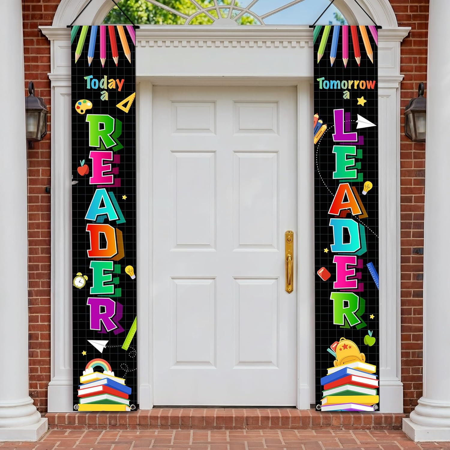 , Back to School Door Banner – 120X20 Inch | Today a Reader Tommorrow a Leader D