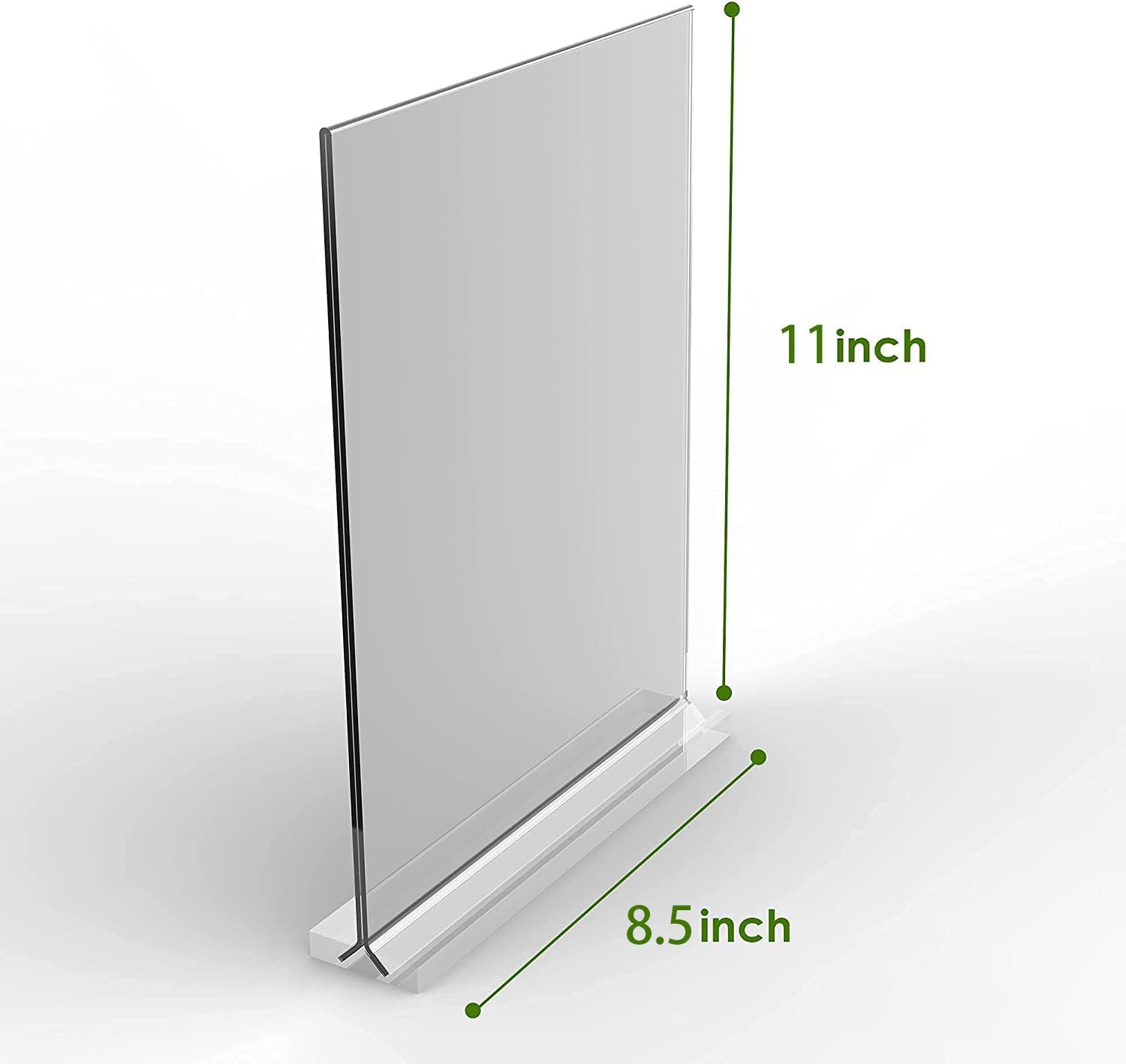 KOOLDE Acrylic Sign Holder 8.5×11 Inches 2 Pack T Shape 8.5 x 11, 2 pack