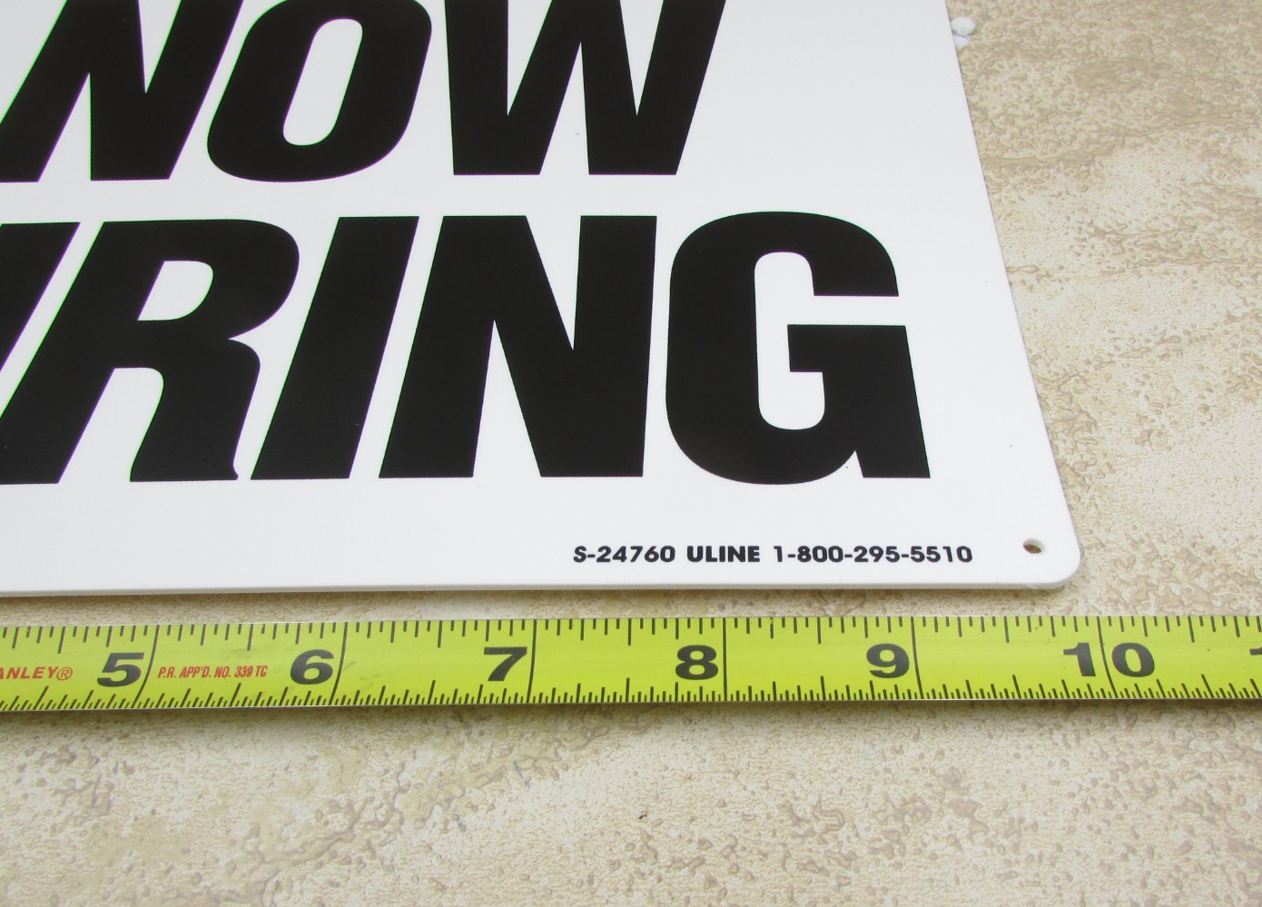 2 PACK “Now Hiring” Sign, Sturdy .055 Thick Plastic, Pre-Drilled Holes 10″ X 7″