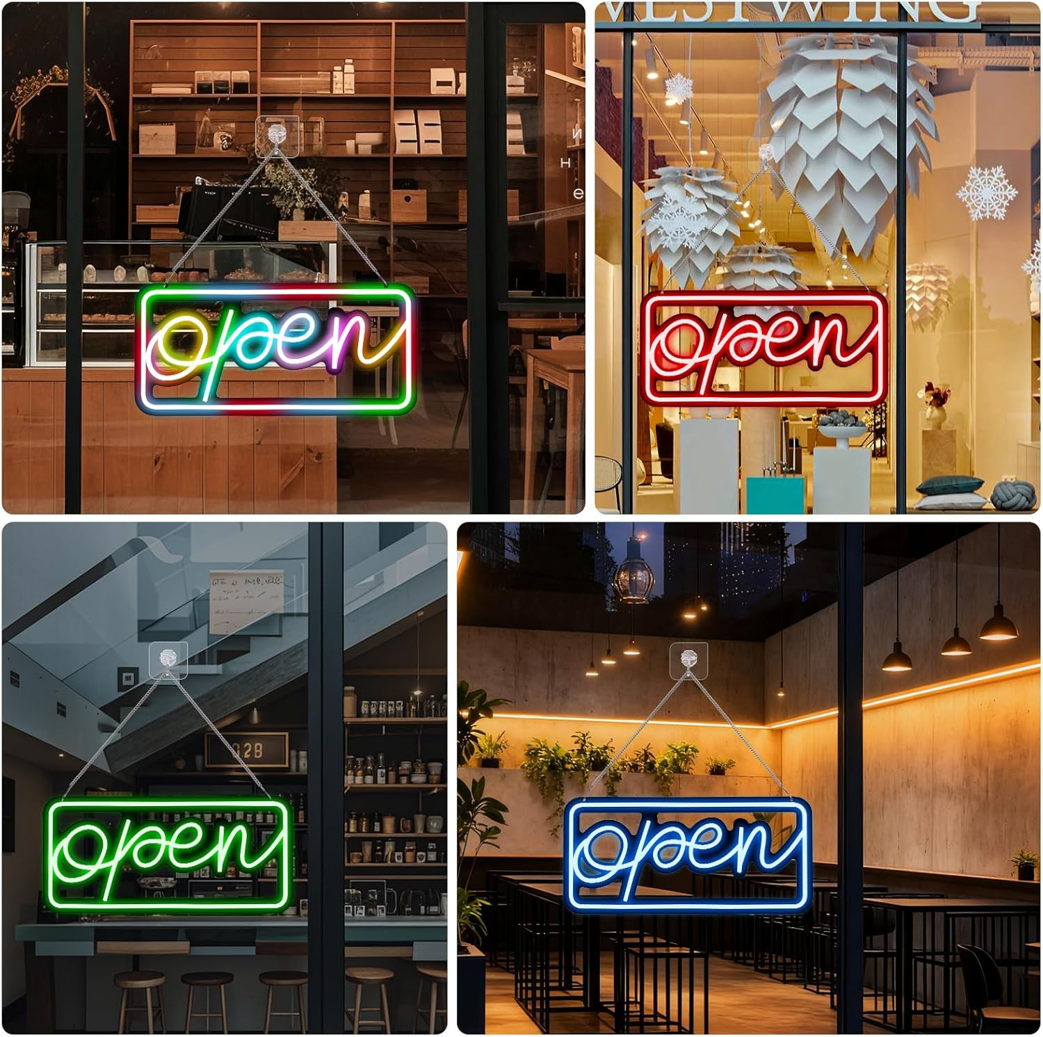 Led Open Signs for Business,Colorful and High Brightness LED and Remote Control,