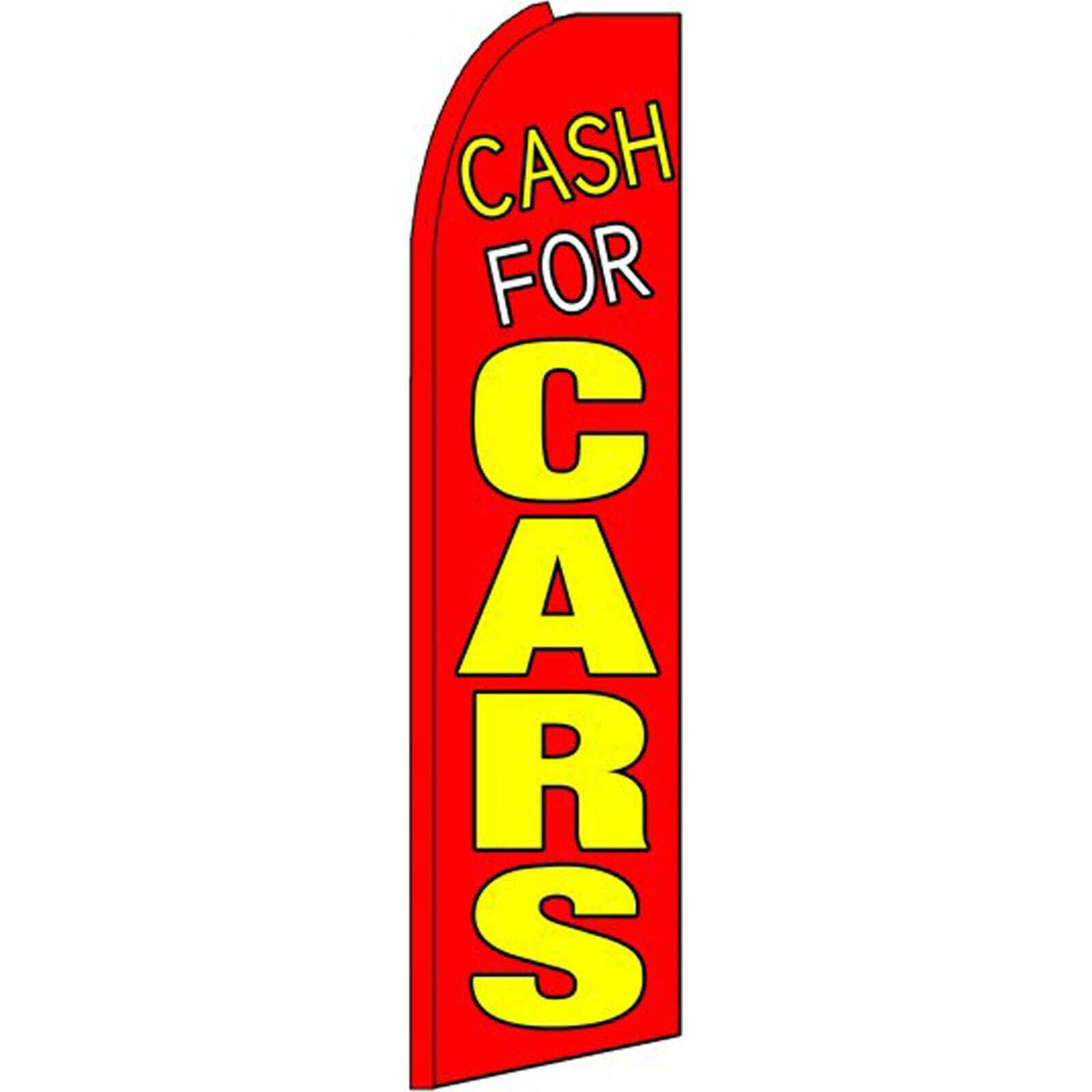 Cash For Cars 2 1/2 ft X 11 1/2 ft Polyester Swooper Flag