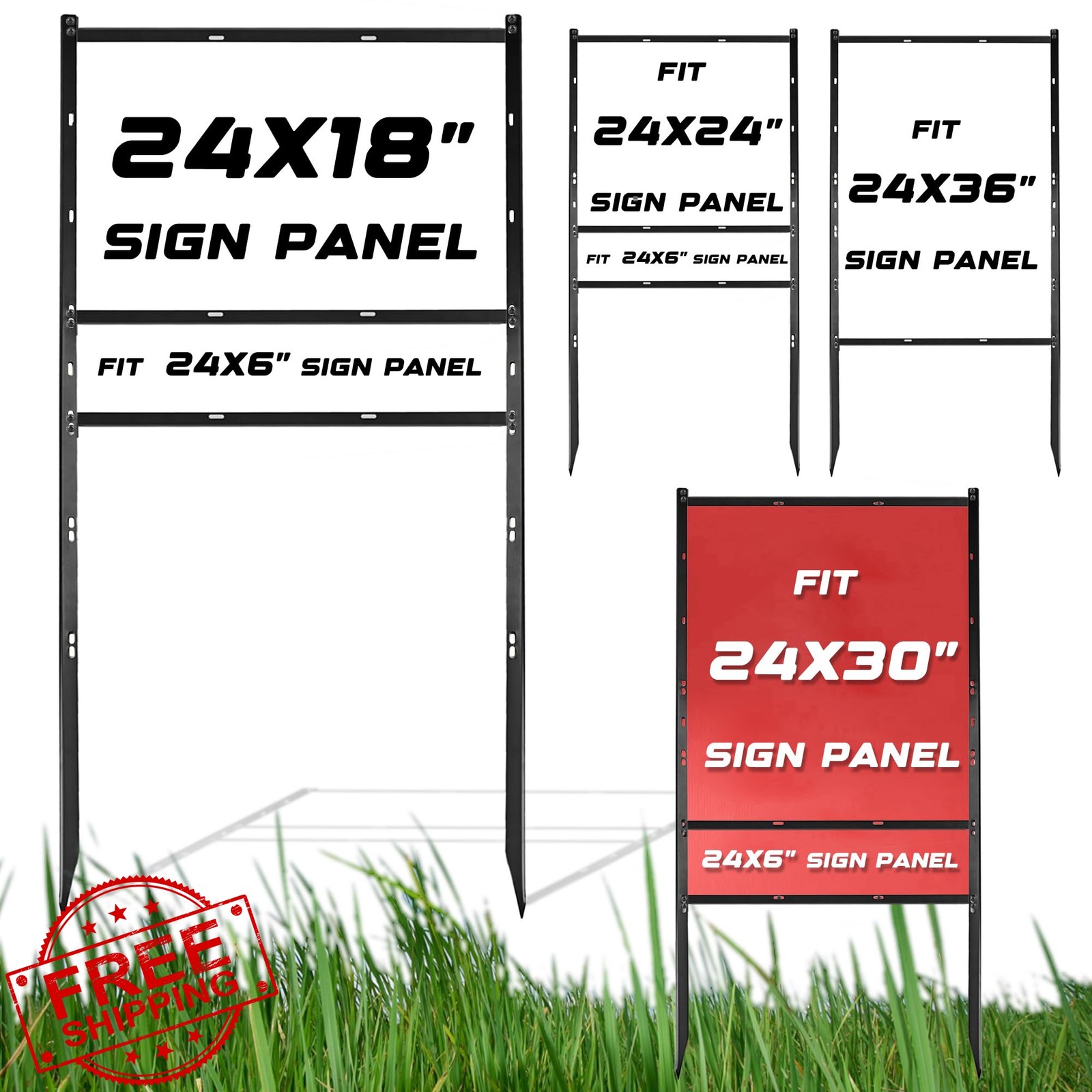 ICITYWALL 24″W Yard Sign H-Frame Stand 1 pack