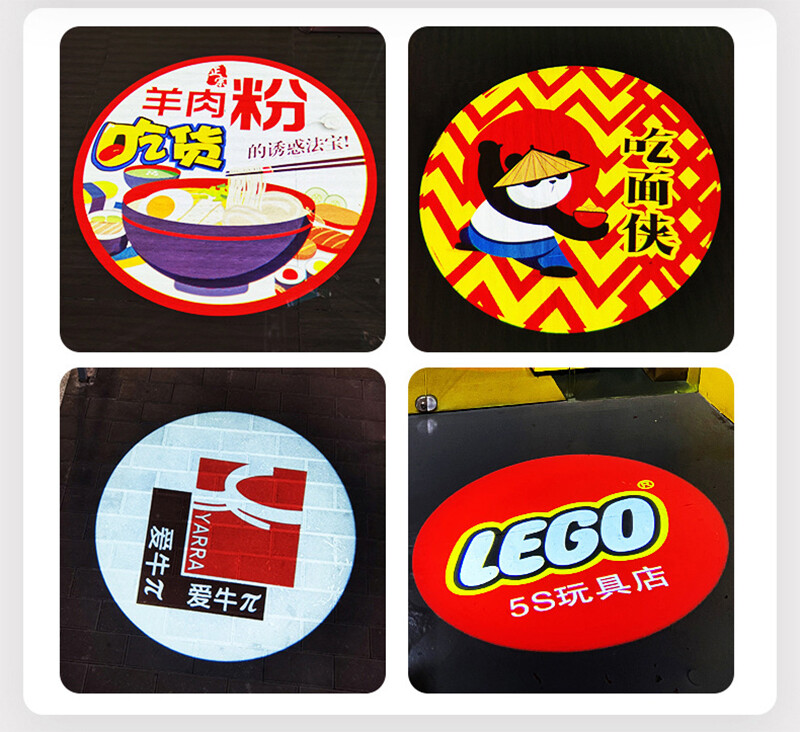 Customizable 200W Led Logo Projector Rotating Waterproof Gobo Light for Store AD