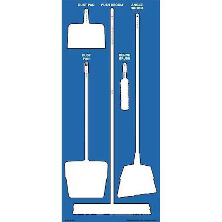 Zoro Select 34Gn42 Store-Boards, 68X30 In, White/Blue, Ultra Aluma-Lite, 34Gn42