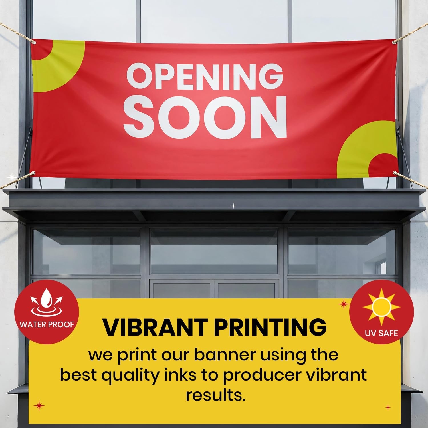 StickerJet Custom Personalized Vinyl Banner for Business – Add Your Text & Logo